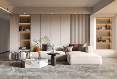 现代家居客厅3D模型下载